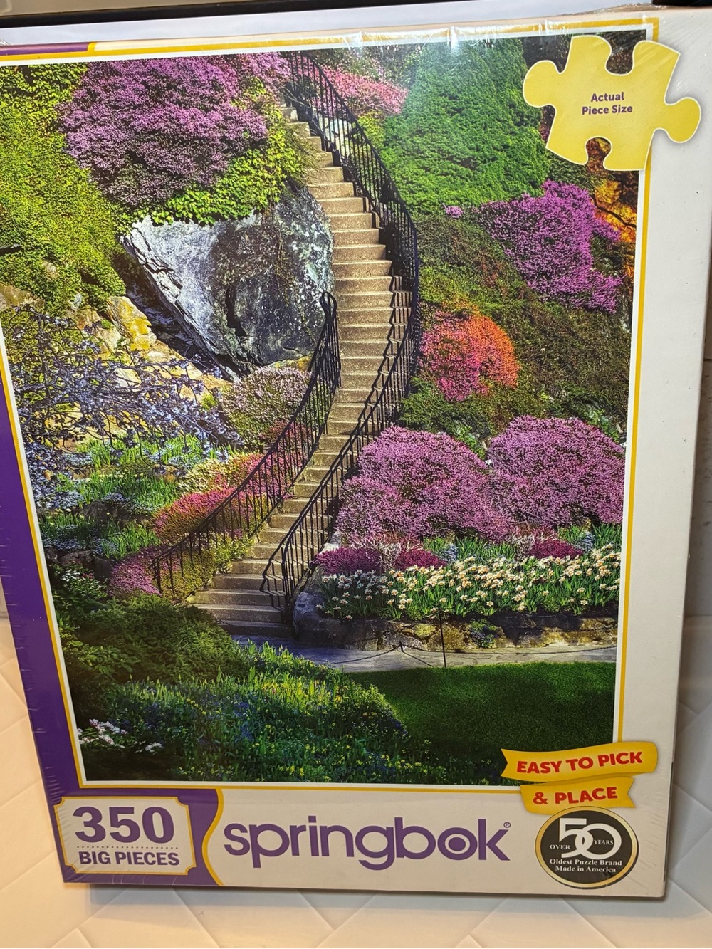 Vintage Springbok Garden Stairway 350 Piece Jigsaw Puzzle